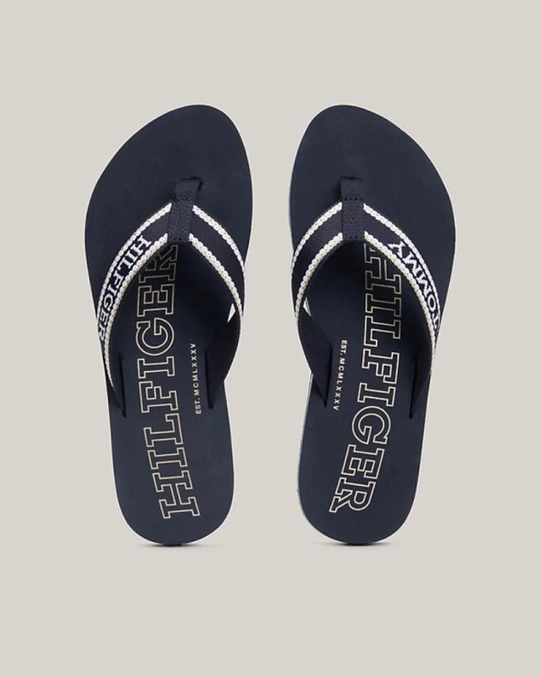 Sandalias de Dedo Chinelos Mulher TOMMY HILFIGER Azul FW0FW07905