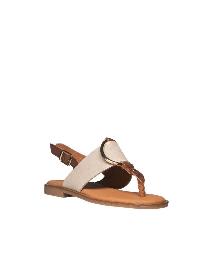 RKS Sandalias De dedo Abiertas Mujer Oro MUSAKA 01