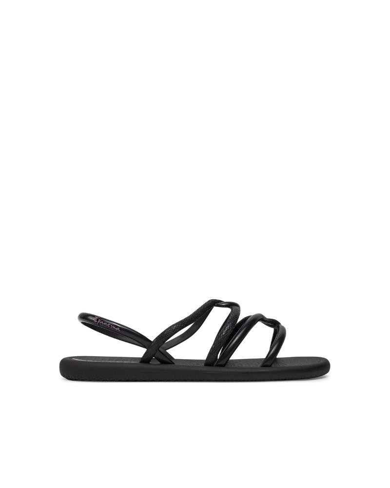 Sandalias planas Ipanema negras para mujer, clásicas y elegantes