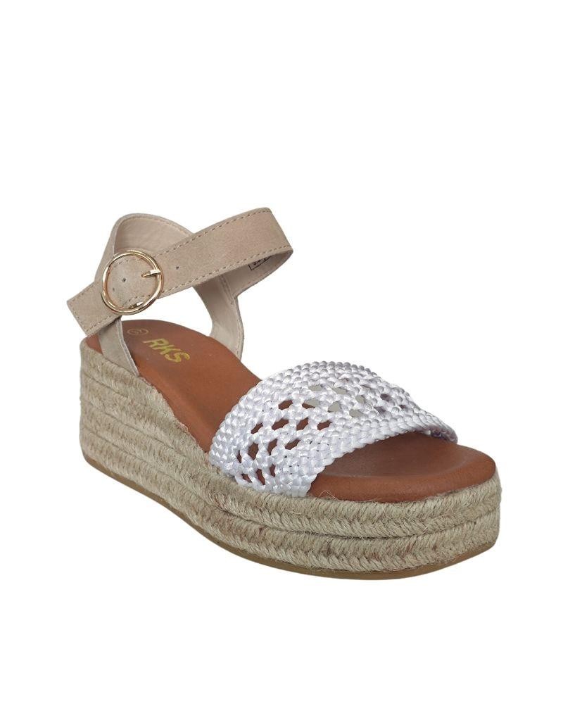 Sandalias Abertas Alpargatas Mulher RKS Bege NEW BONITA 05