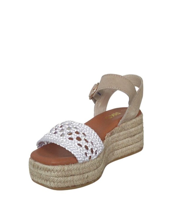 Sandalias Abertas Alpargatas Mulher RKS Bege NEW BONITA 05