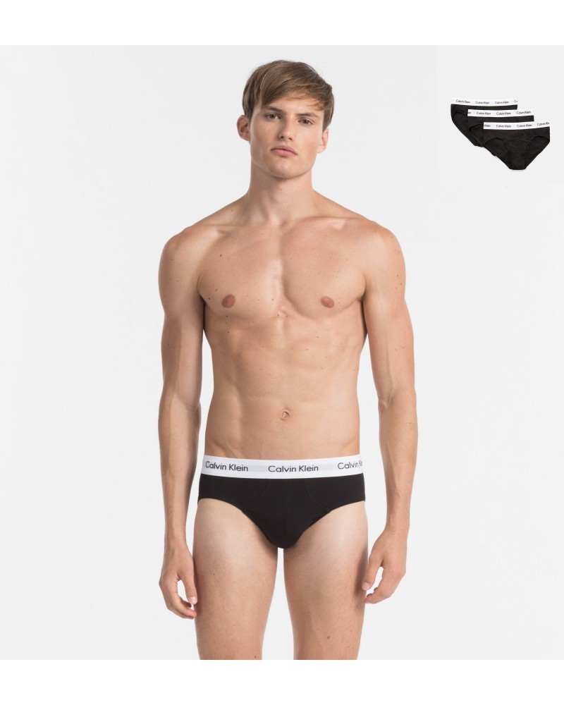 Roupas íntimas Slips Homem CALVIN KLEIN Preto 0000U2661G 3P HIP BRIEF