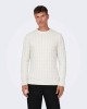 ONLY & SONS Jersey Manga larga Hombre Blanco 22026504 SKICKER