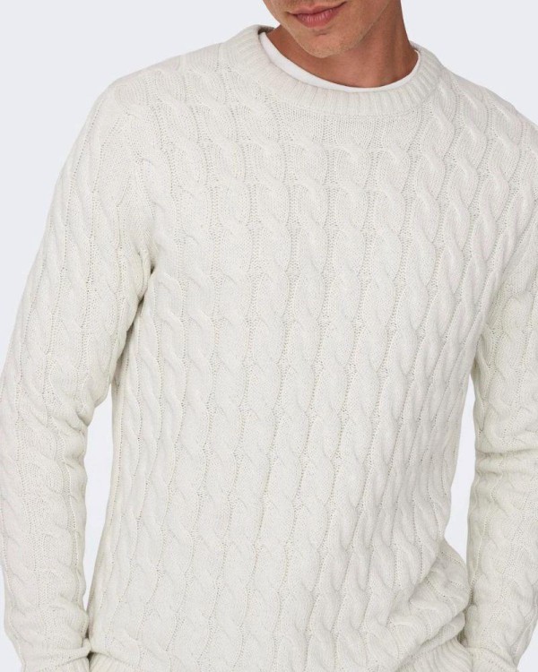 ONLY & SONS Camisola Manga Comprida Homem Branco 22026504 SKICKER