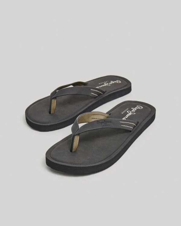Sandalhas Abertas Chinelos Homem PEPE JEANS Preto PMS70141 SURF ISLAND