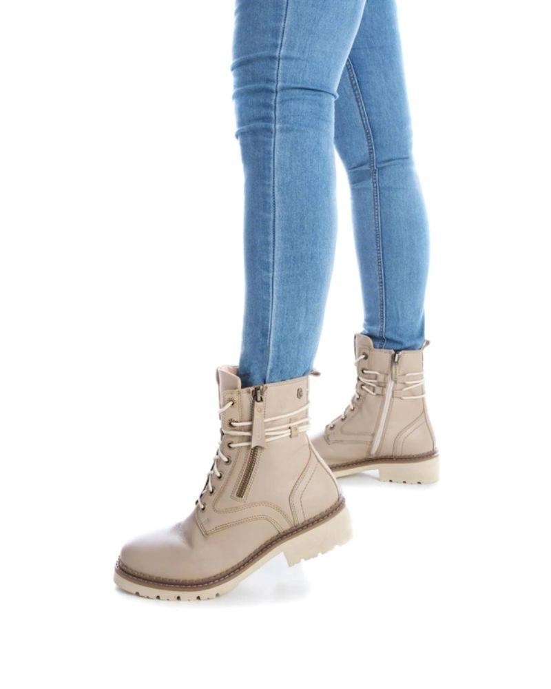 CARMELA Botas Militares Mulher Bege 161028