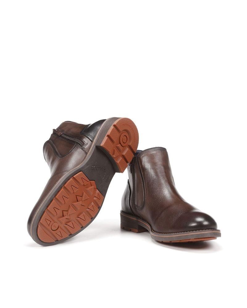 FLUCHOS Botins Chelsea Hombre Castanho F1343 Made In Spain.