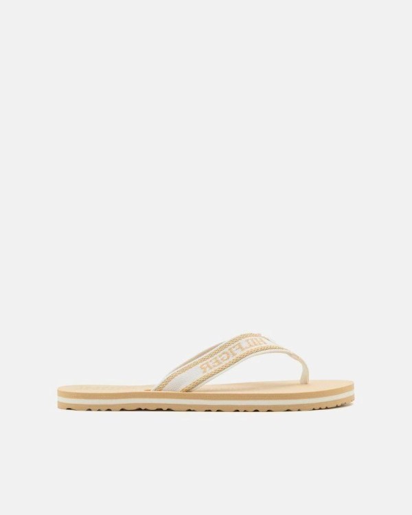Sandalias de Dedo Chinelos Mulher TOMMY HILFIGER Bege FW0FW07905