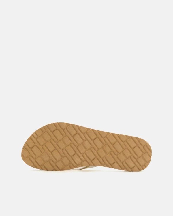 Sandalias de Dedo Chinelos Mulher TOMMY HILFIGER Bege FW0FW07905