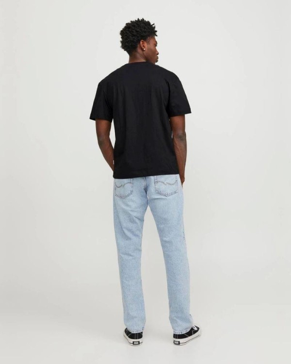 JACK AND JONES T-shirts Manga curta Homem Preto 12251899 JORLUCCA