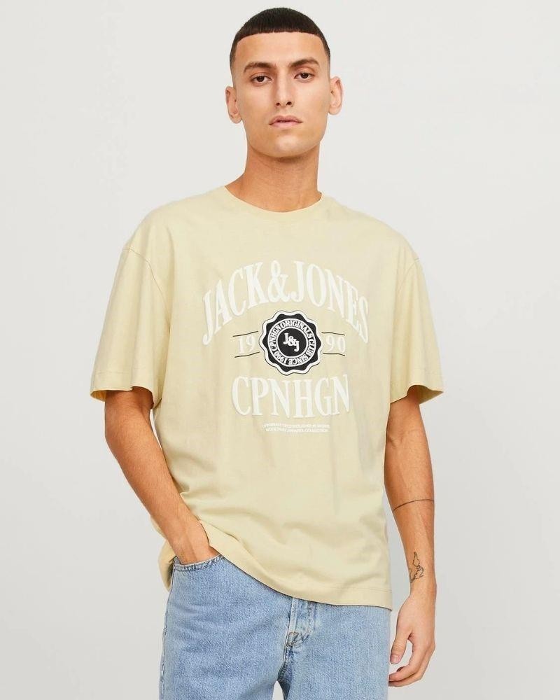  Camisetas Manga corta Hombre JACK AND JONES Amarrillo 12251899 JORLUCCA