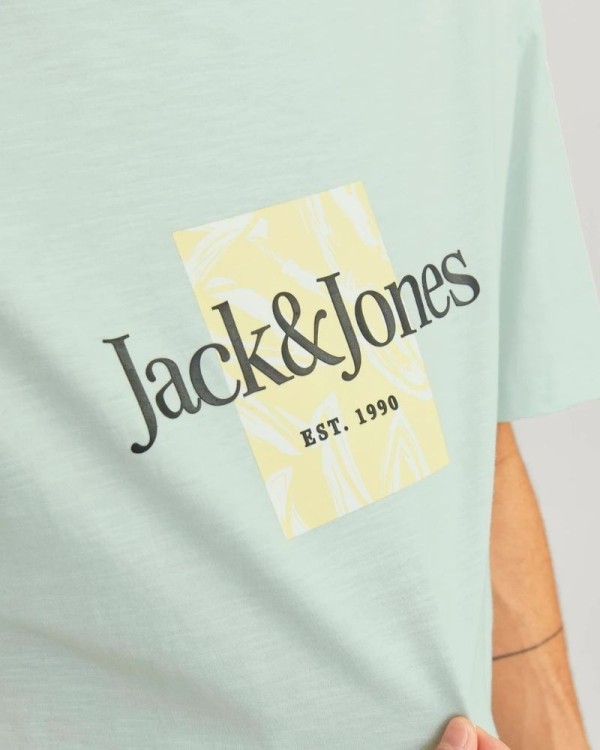 T-shirts Manga curta Homem JACK AND JONES Verde 12250436 JORLAFAYETTE
