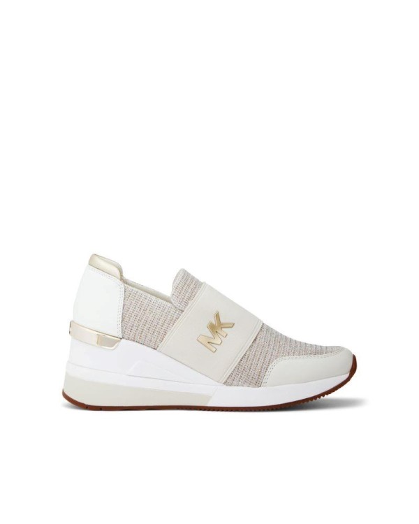 MICHAEL KORS Sapatilhas Baixas Mulher Bege 43S2FXFS2D FELIX TRAINER