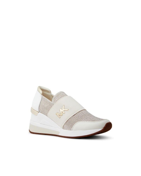 MICHAEL KORS Sapatilhas Baixas Mulher Bege 43S2FXFS2D FELIX TRAINER