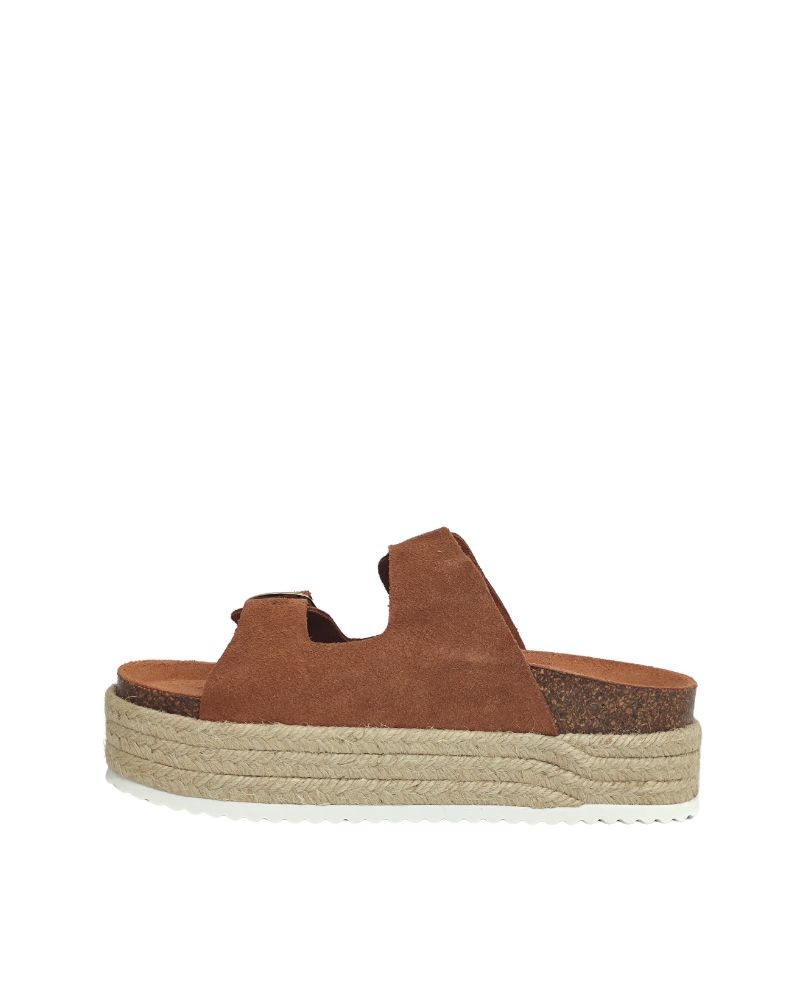Sandalias Abertas Mulher RKS Castanho 11913