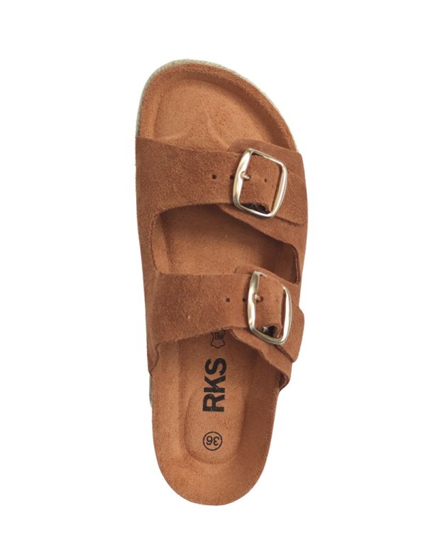  Sandalias Abiertas Mujer RKS Marrón 11913