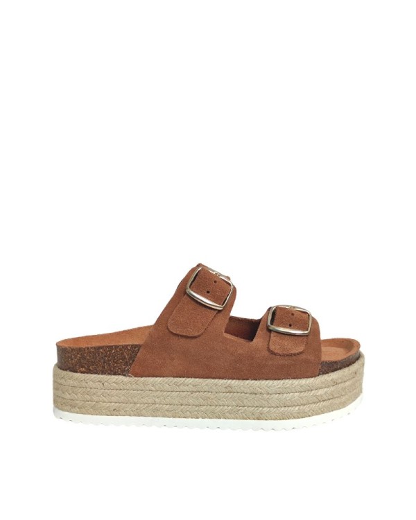 Sandalias Abertas Mulher RKS Castanho 11913