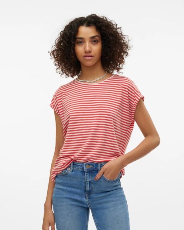 T-shirts Manga curta Mulher VERO MODA Vermelho 10284469 MAVA