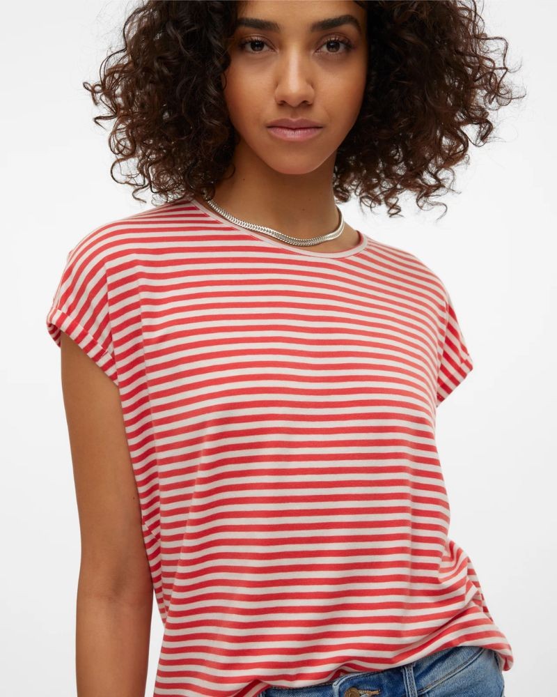  Camisetas Manga corta Mujer VERO MODA Rojo 10284469 MAVA
