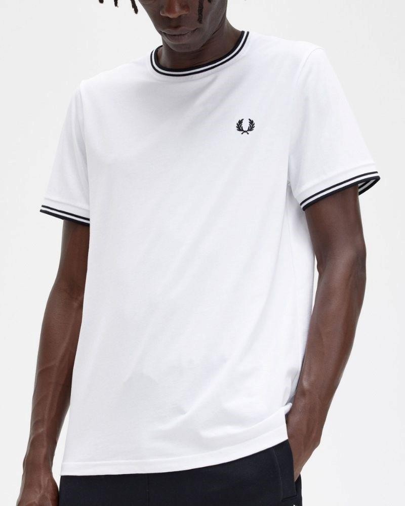 FRED PERRY Camisetas Manga corta Hombre Blanco M1588