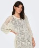 Vestidos Manga Curta Mulher ONLY Branco 15291566 BEACHIE
