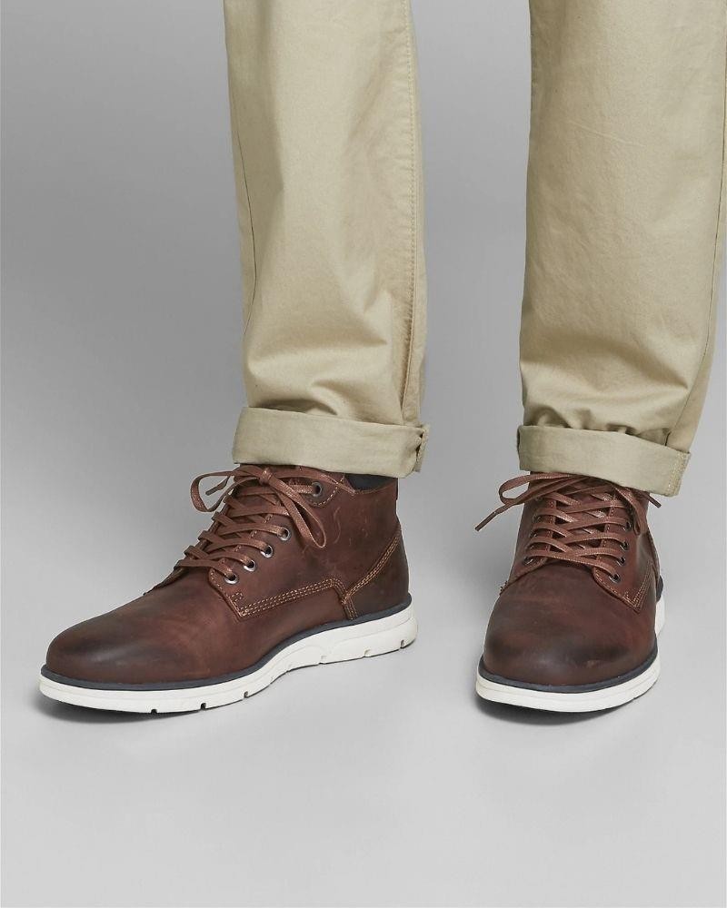 JACK AND JONES Ténis Alto Homem Castanho 12159513 TUBAR