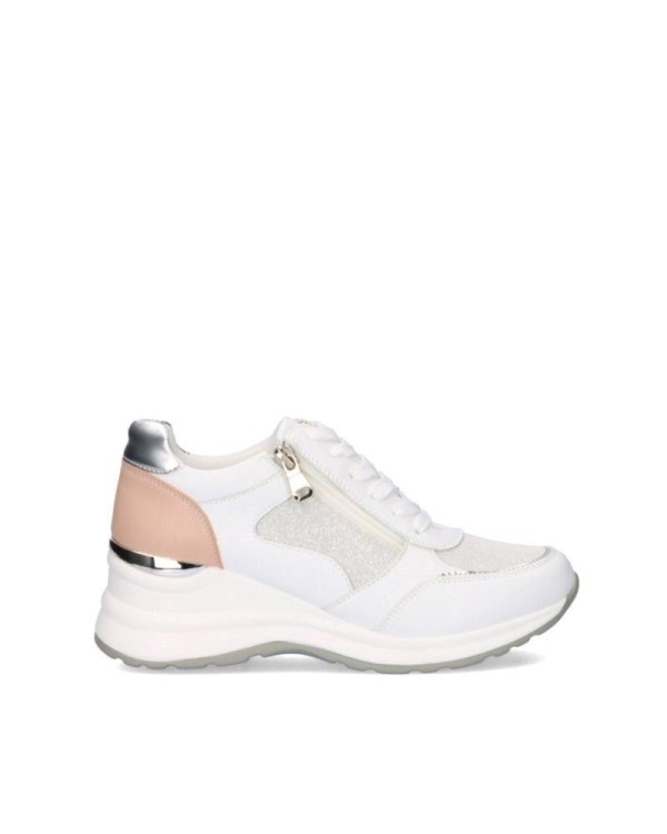 Zapatillas blancas modernas de mujer Exe, diseño casual para todos los días