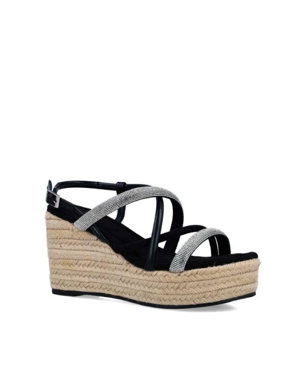 MENBUR Sandalias Abiertas Alpargatas Mujer Negro 24890
