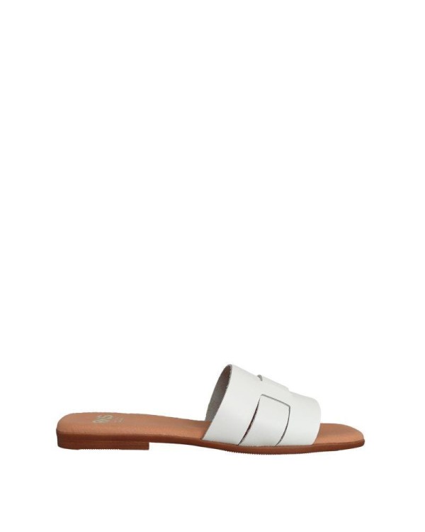 RKS sandalias planas para mujer blancas, frescas y versátiles