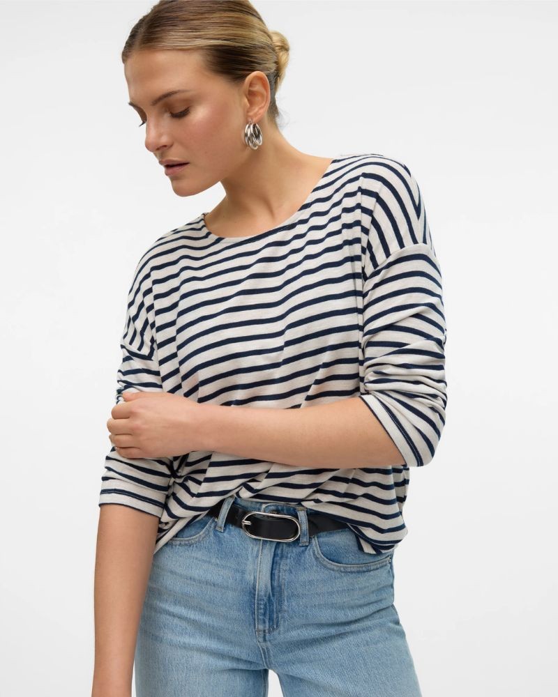 T-shirts Manga comprida Mulher VERO MODA Bege 10304433 HOLLY