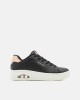 Sapatilhas baixas femininas pretas Skechers Golden Heart