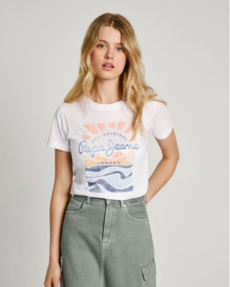 PEPE JEANS Camisetas Manga corta Mujer Blanco PL505885 ESHA