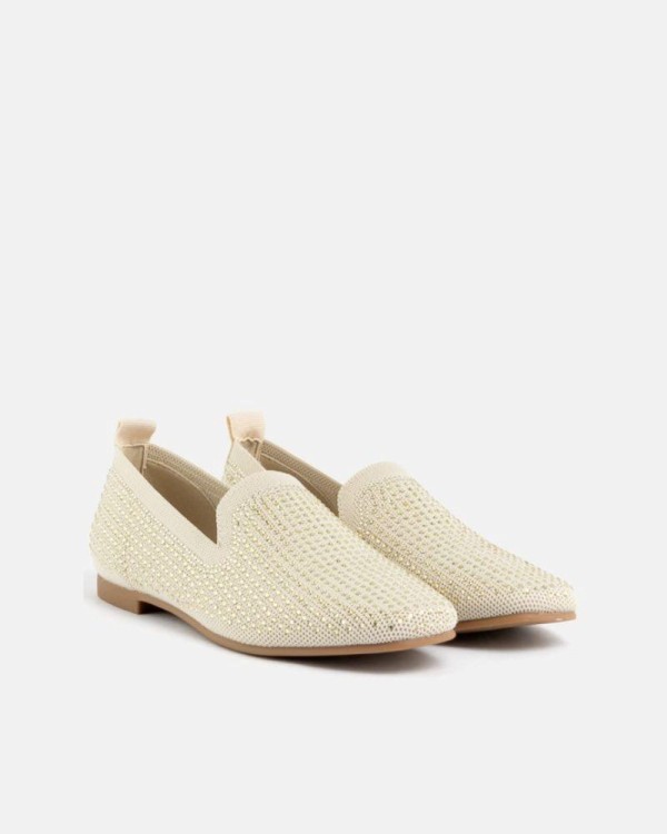 LA STRADA Zapatos Mocasines Mujer Beige 2021004