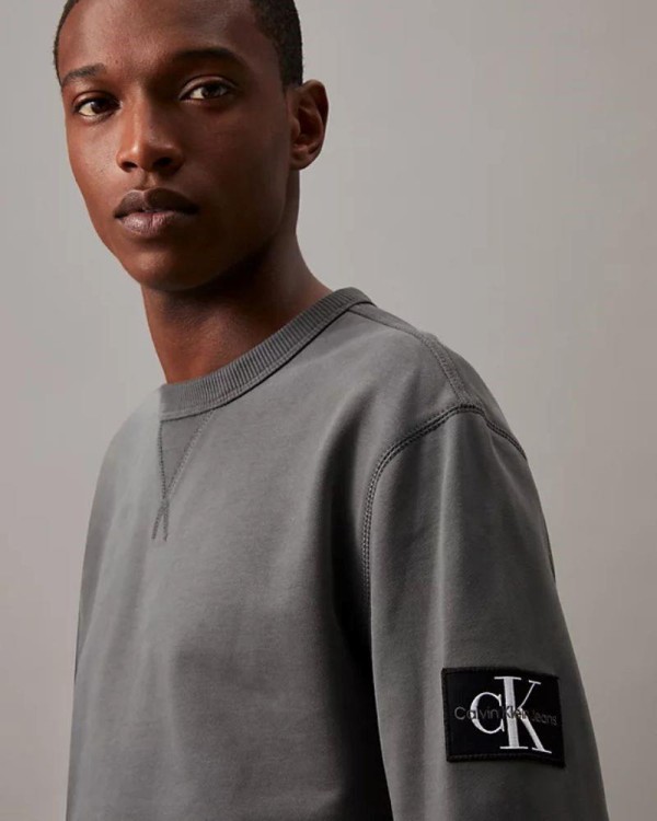 CALVIN KLEIN Sweatshirts Manga comprida Homem Cinza J30J323426