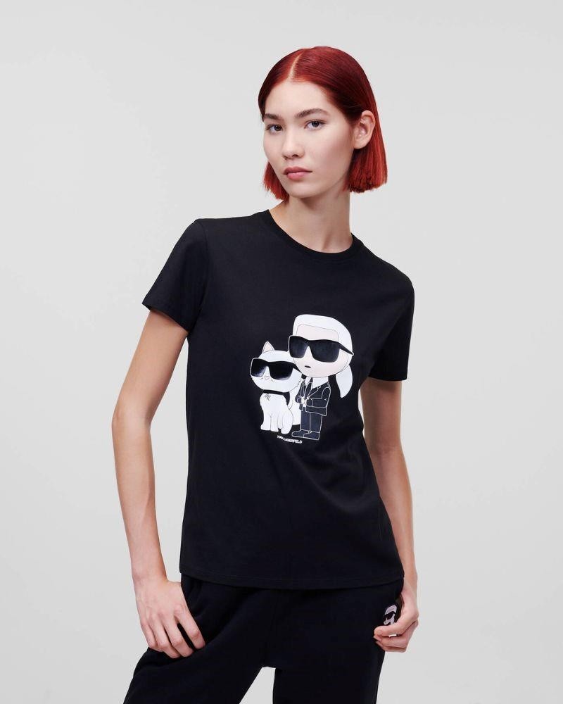Karl Lagerfeld T-shirts Manga curta Mulher Preto 230W1704