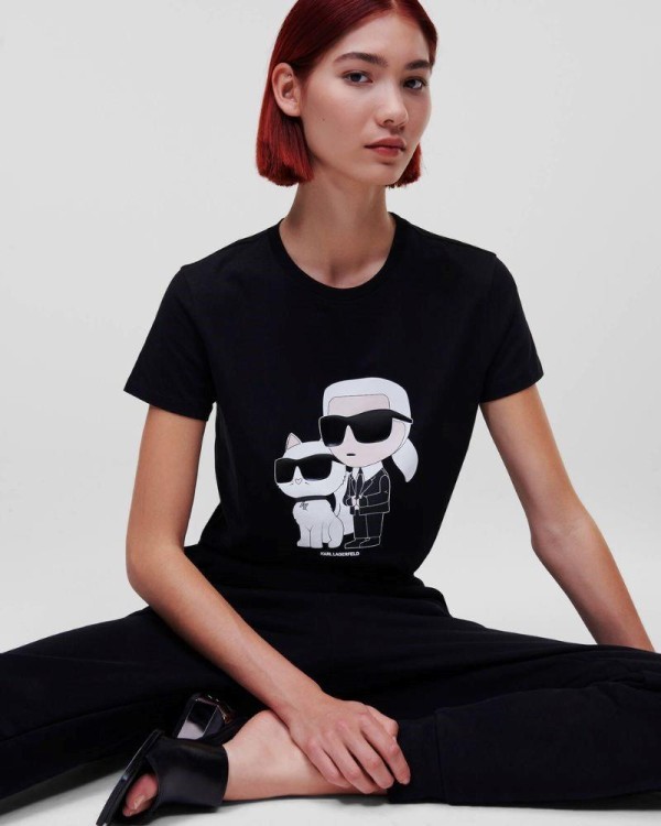 Karl Lagerfeld T-shirts Manga curta Mulher Preto 230W1704