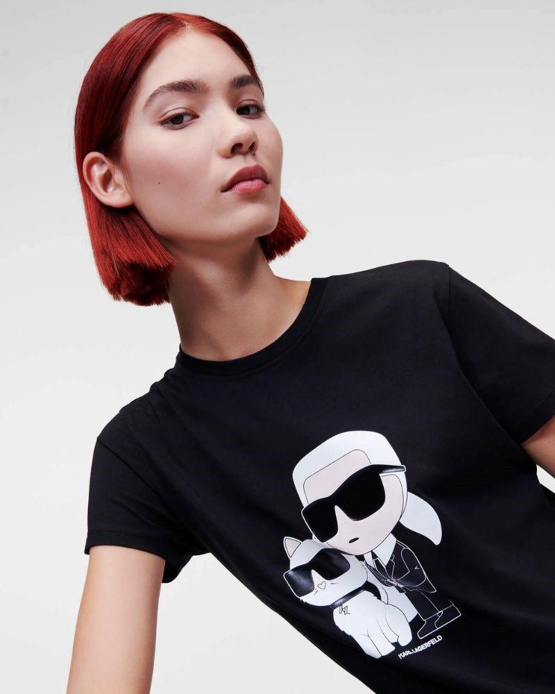 Karl Lagerfeld T-shirts Manga curta Mulher Preto 230W1704