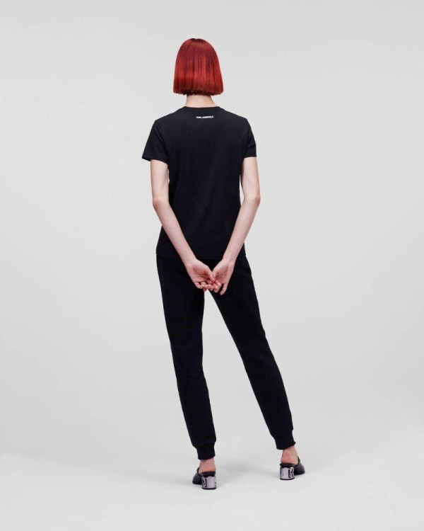 Karl Lagerfeld T-shirts Manga curta Mulher Preto 230W1704