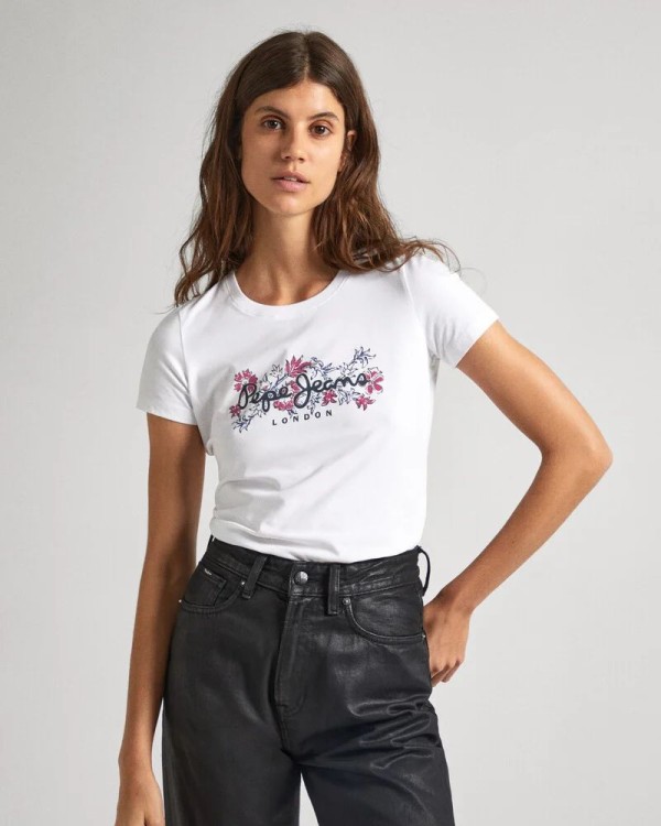PEPE JEANS T-shirts Manga curta Mulher Branco PL505834 KORINA