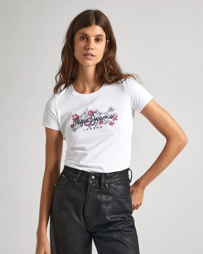 PEPE JEANS T-shirts Manga curta Mulher Branco PL505834 KORINA
