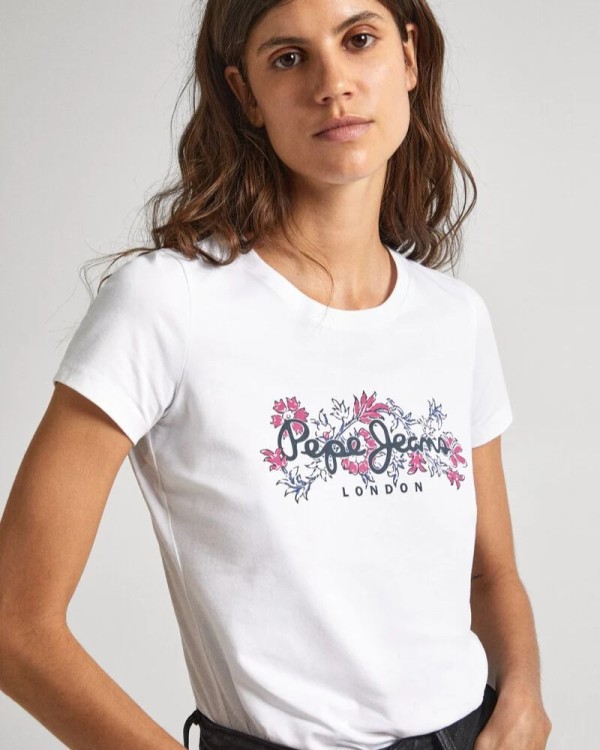 PEPE JEANS T-shirts Manga curta Mulher Branco PL505834 KORINA