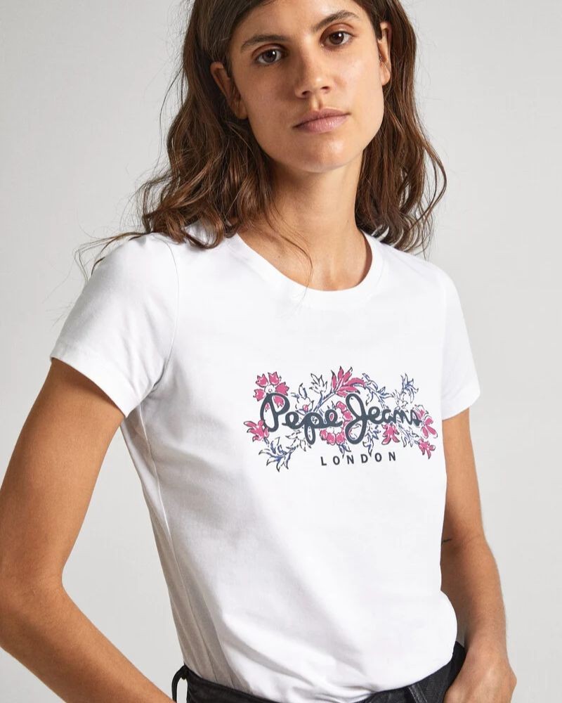 PEPE JEANS Camisetas Manga corta Mujer Blanco PL505834 KORINA