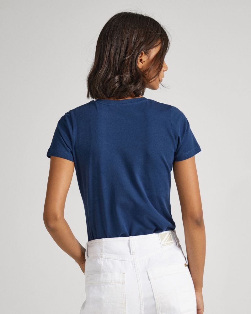 PEPE JEANS Camisetas Manga corta Mujer Azul PL505202 NEW VIRGINIA SS N