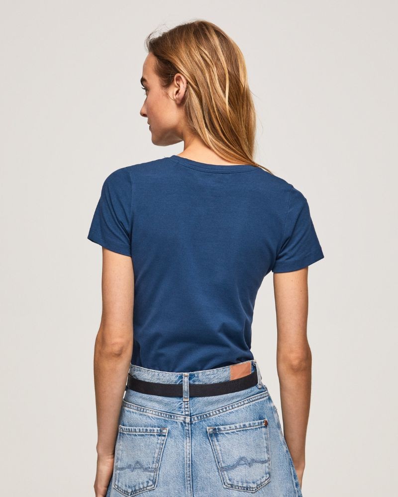 PEPE JEANS Camisetas Manga corta Mujer Azul PL505202 NEW VIRGINIA SS N