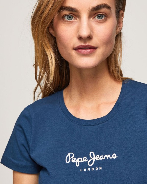 PEPE JEANS Camisetas Manga corta Mujer Azul PL505202 NEW VIRGINIA SS N