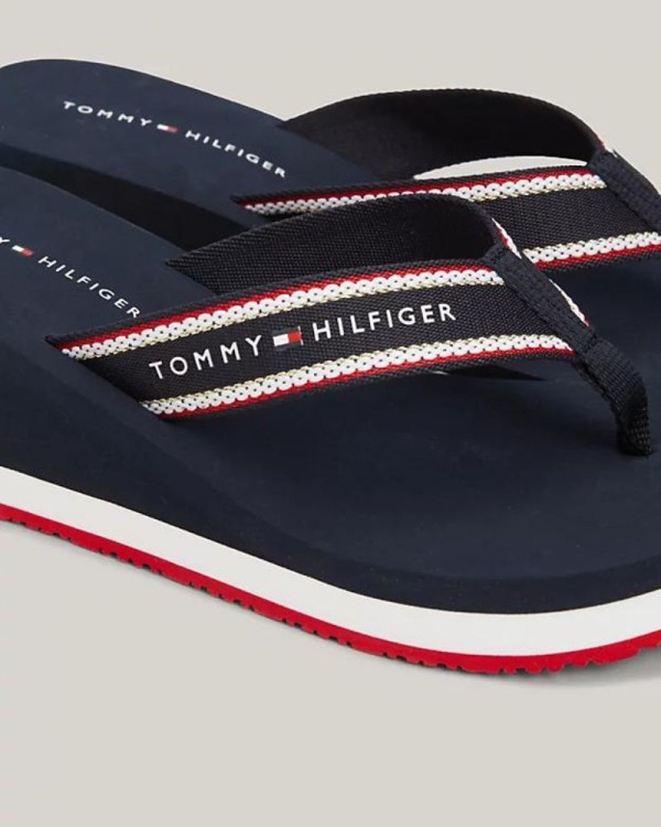 TOMMY HILFIGER Sandalias Chancletas Mujer Azul FW0FW08012