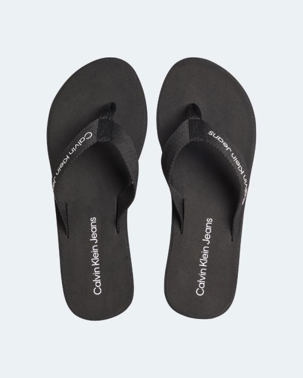 CALVIN KLEIN YW0YW00643BDS Sandalias Chancletas Mujer Negro