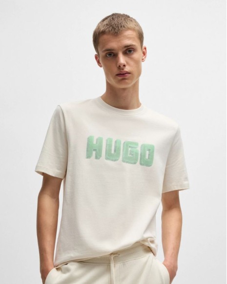 HUGO T-shirts Manga curta Homem Branco 50516624 DAQERIO
