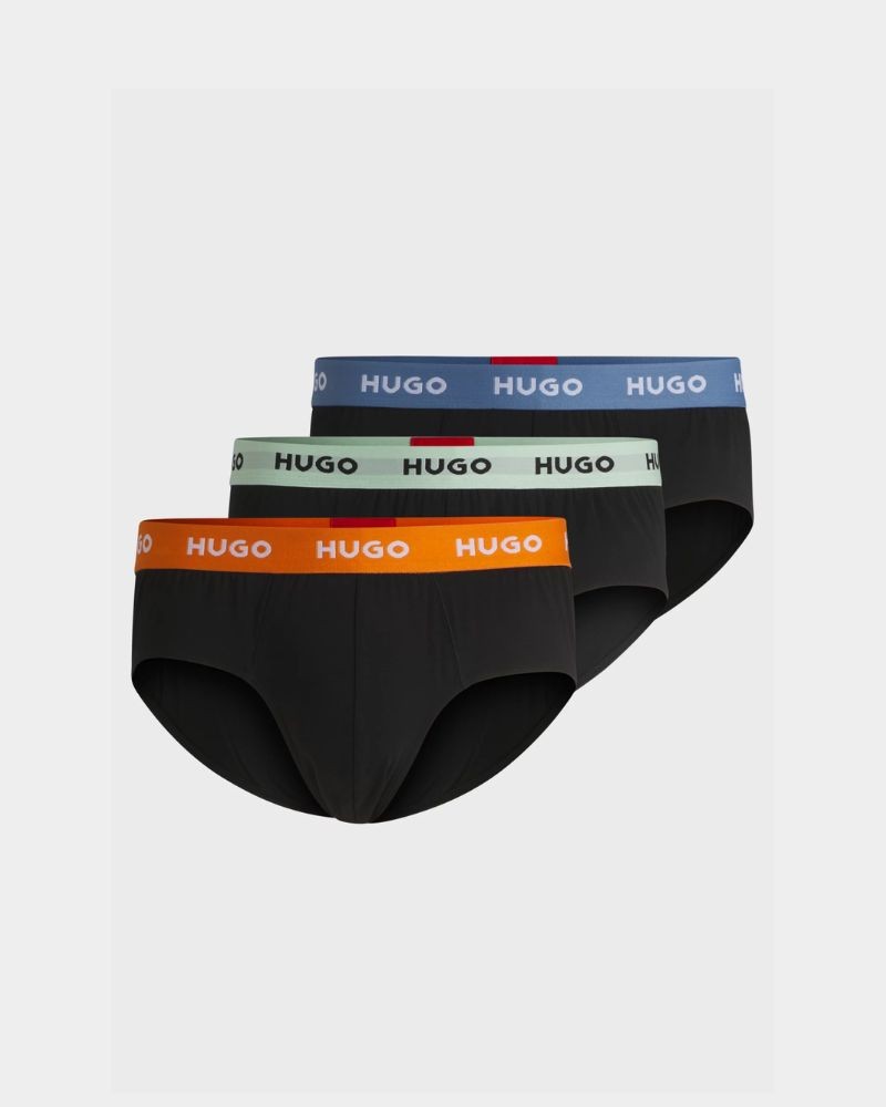 Cuecas HUGO Homem Preto 50517879 Lote de 3