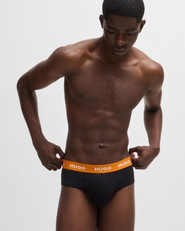  Ropa interior Slips Hombre HUGO Negro 50517879 HIPBRIEF TRIPLETPACK